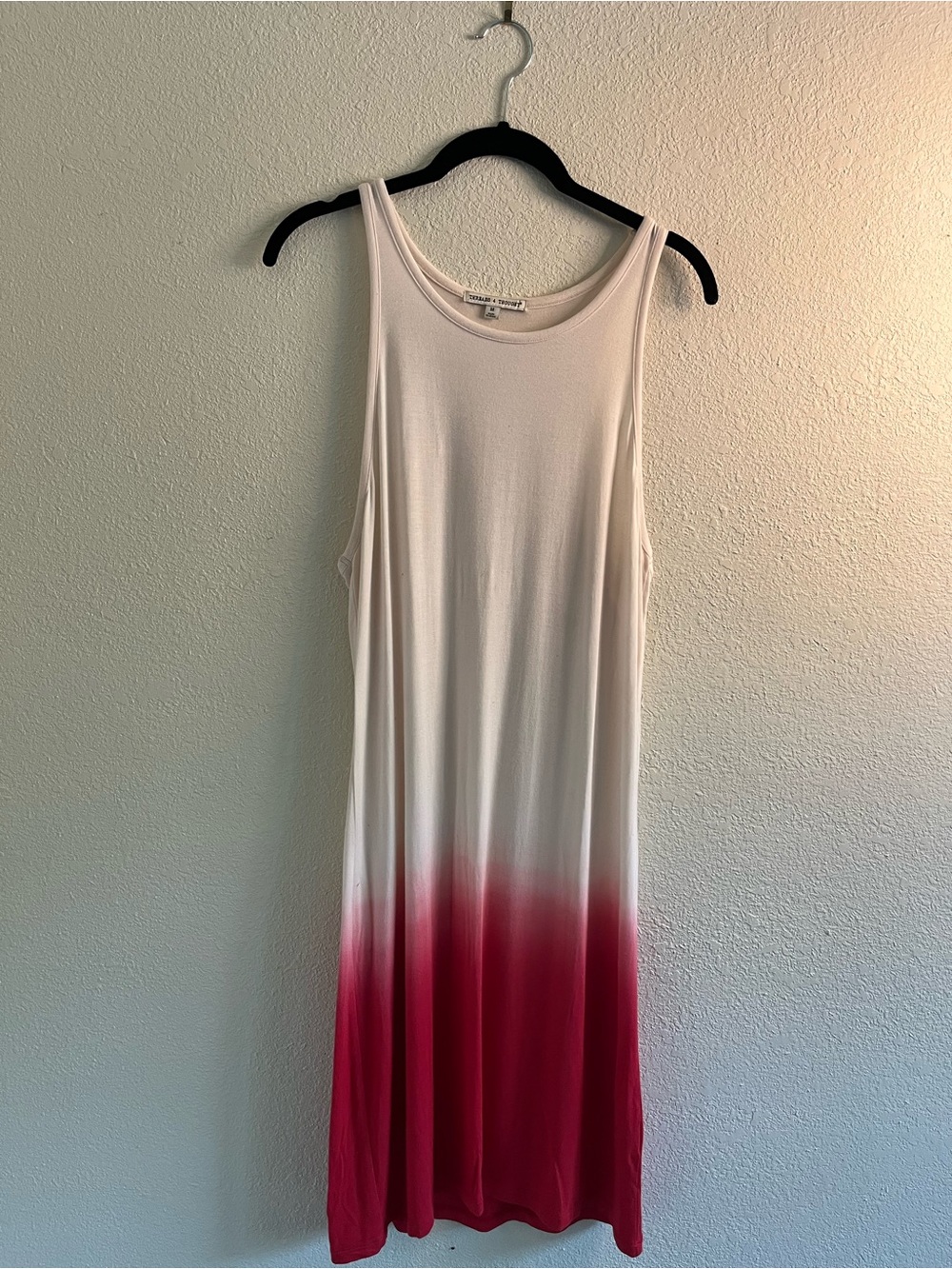 Threads 4 Thought Pink and White Scoop Neck Tank Dress